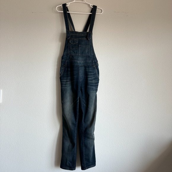 Free People Denim - Free People Dark Blue Denim Overalls Size 27